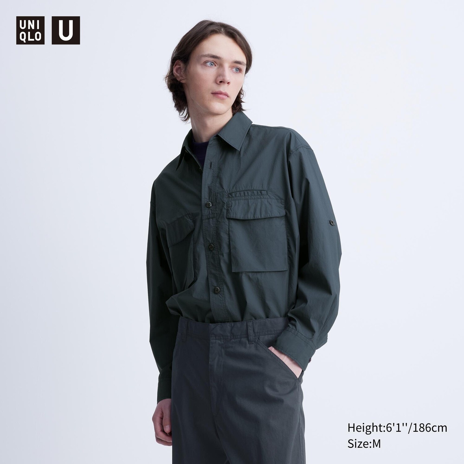 

Функциональная куртка-рубашка UNIQLO, синий