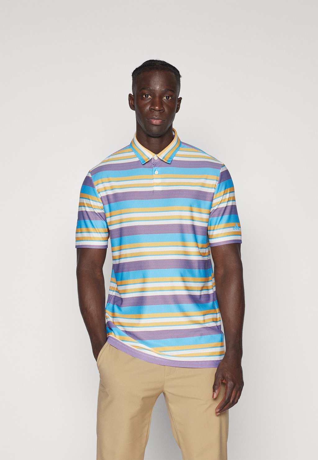 Рубашка поло ULTIMATE HEATRDY STRIPE adidas Golf, цвет semi spark