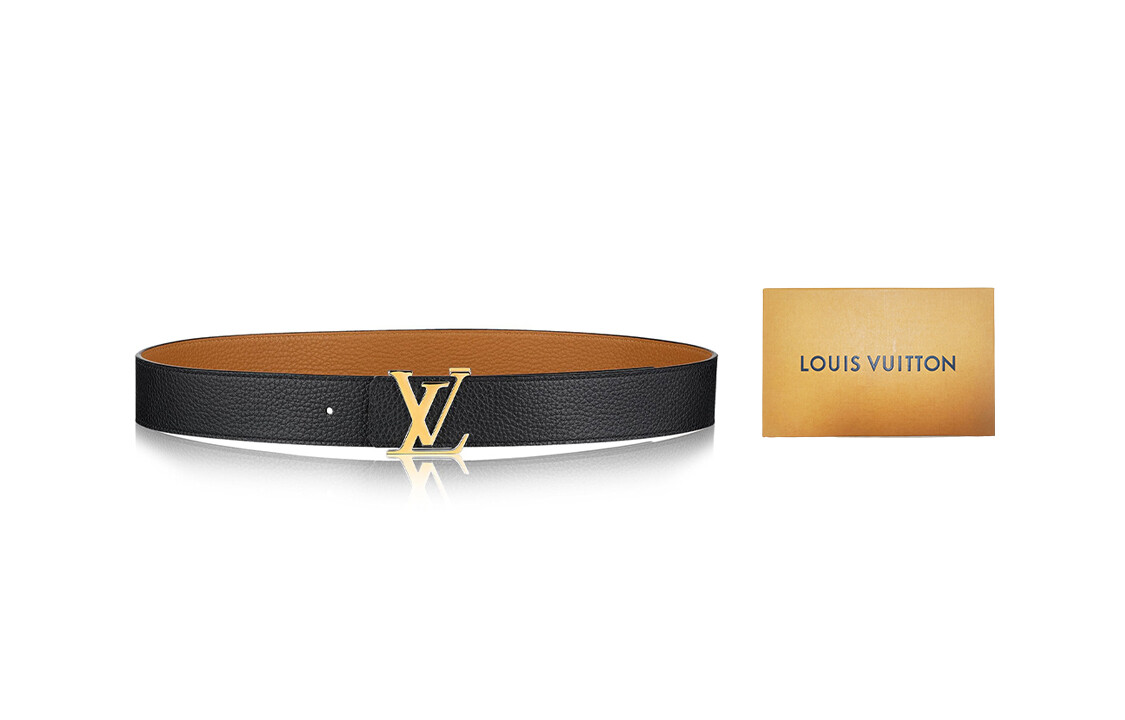 

LOUIS VUITTON Мужской кожаный ремень, Черный, в оригинальной коробке.