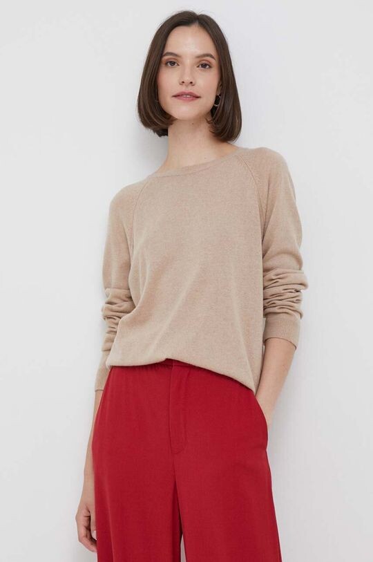 

Свитер из смесовой шерсти United Colors of Benetton, бежевый