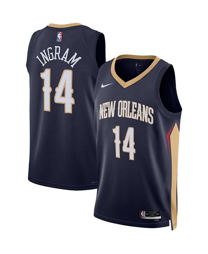 

Мужская футболка Brandon Ingram Navy New Orleans Pelicans 2022/23 Swingman — Icon Edition Nike, синий