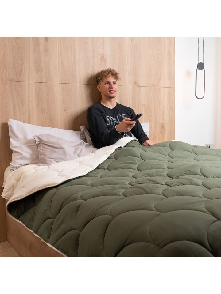 

Пуховое одеяло MPS Textiles Mikrofaser Bett Eazy, цвет cremefarben & olivegrün