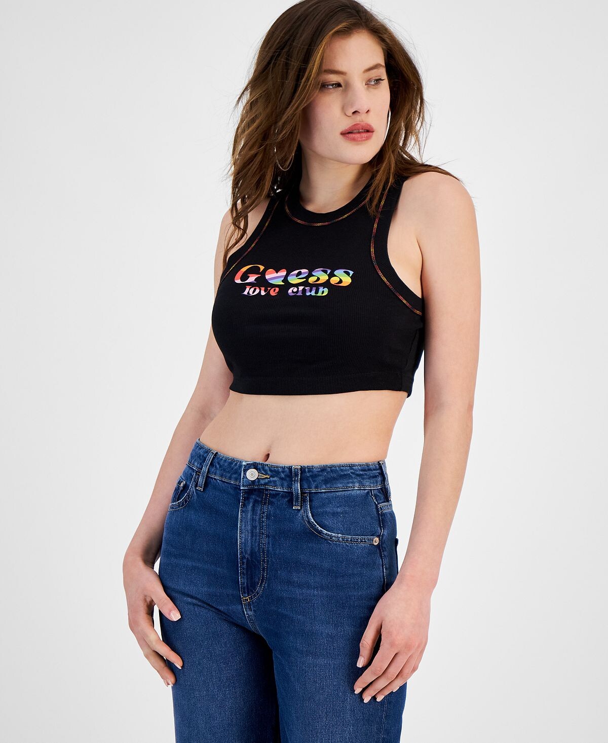 

Женская майка с рисунком Love Club GUESS