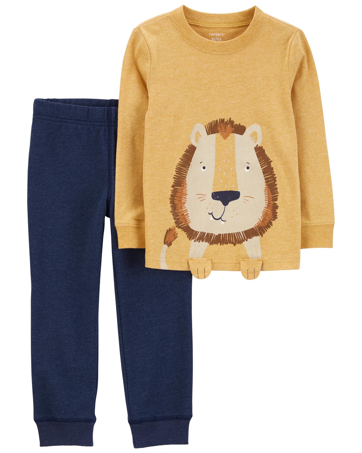 

Комплект из двух частей: футболки и джоггеров Baby Lion Carter's, желтый/темно-синий