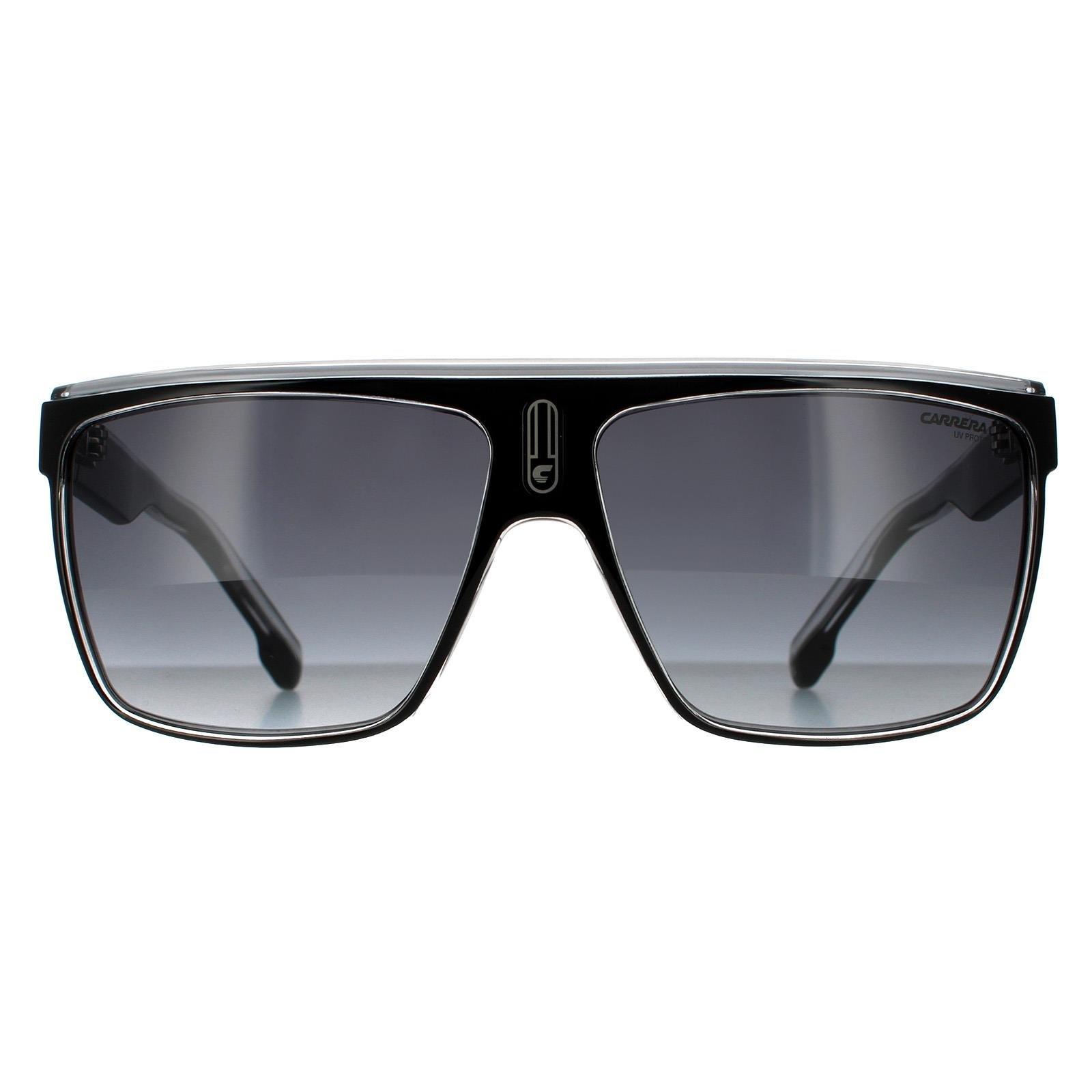 Черно-белые темно-серые солнцезащитные очки с градиентом Shield Carrera, черный солнцезащитные очки авиаторы синие красные белые темно серые с градиентом carrera синий