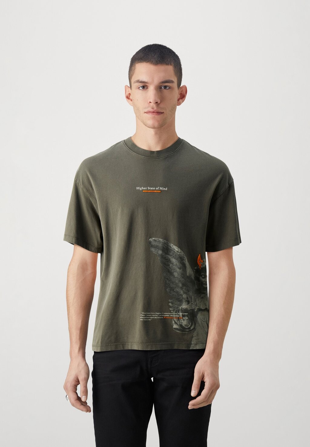 Футболка с принтом JORSTILL TEE CREW NECK UNISEX Jack & Jones, черный