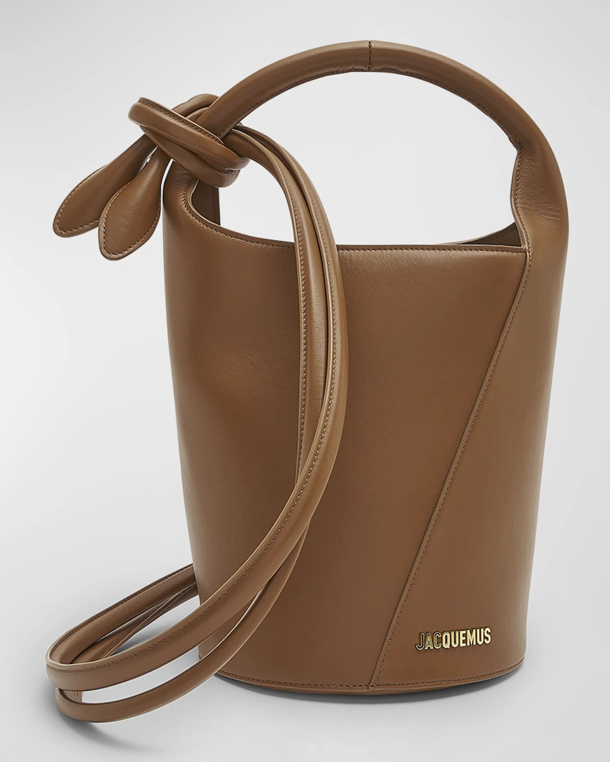 

Кожаная сумка-мешок Le Petit Tourni Jacquemus, цвет Light Brown
