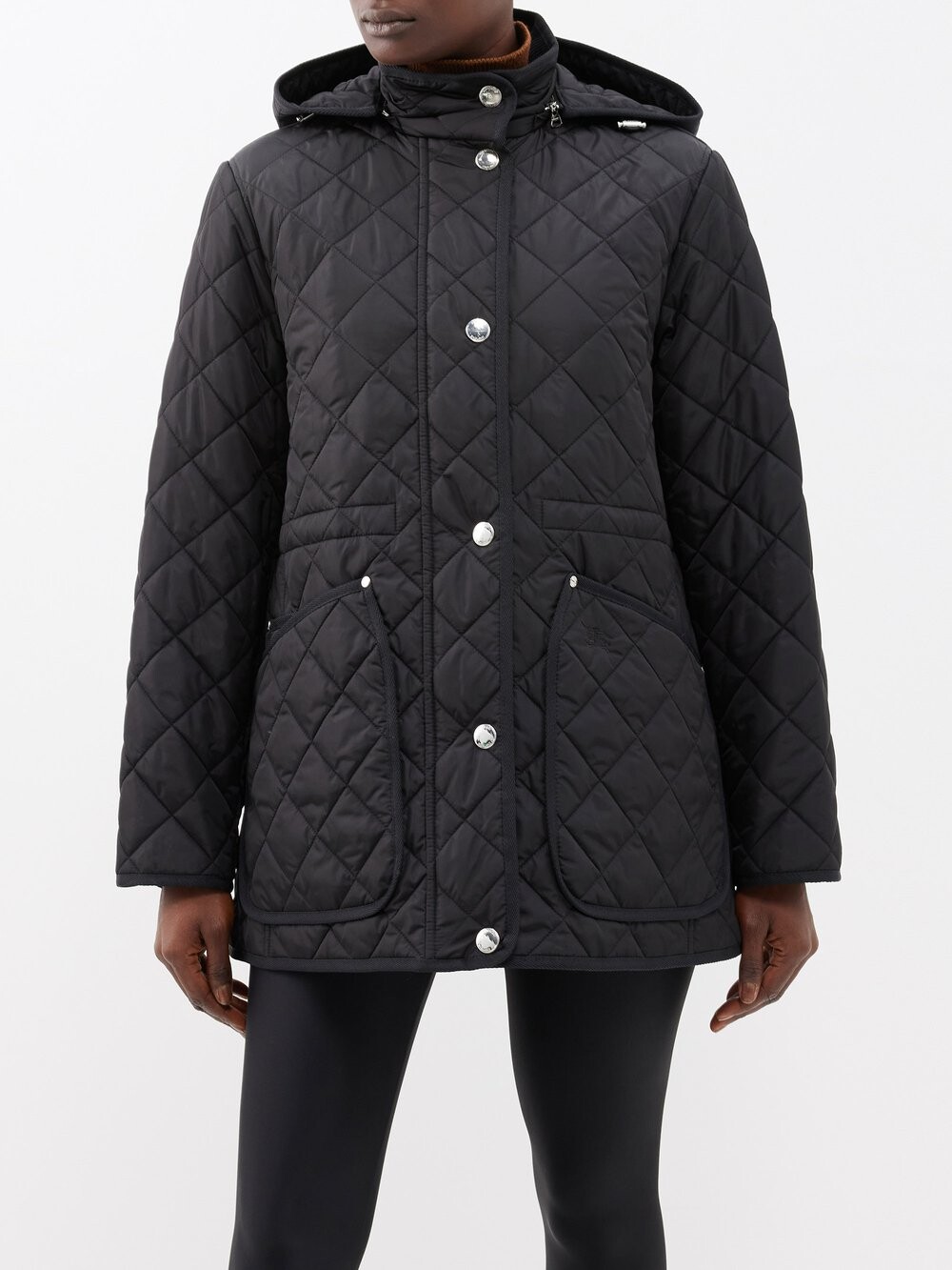 

Стеганая нейлоновая куртка Burberry, черный