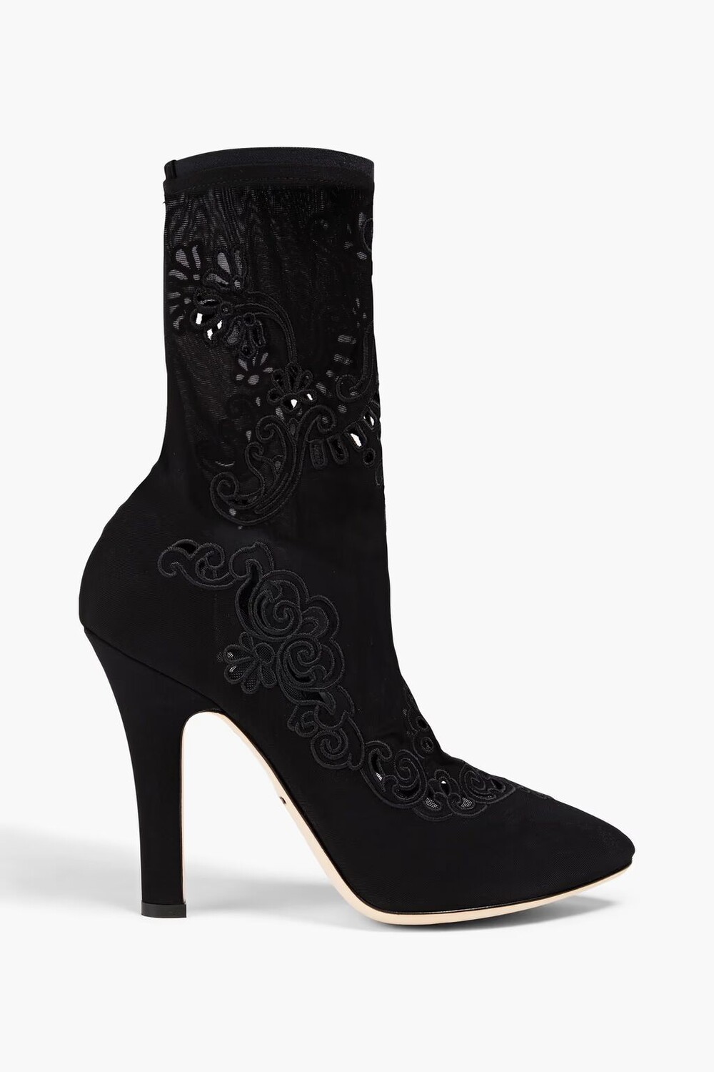 

Ботильоны Broderie из эластичной сетки с английской отделкой Dolce & Gabbana, черный