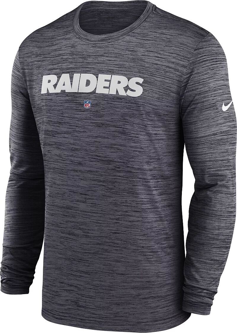 

Мужская черная футболка с длинным рукавом Nike Los Angeles Raiders Sideline Velocity