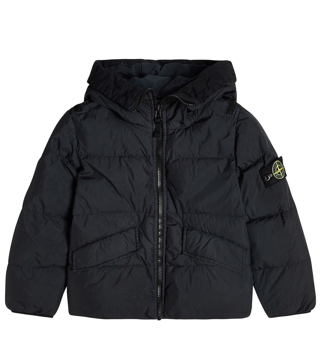 

Пуховик с нашивкой-логотипом Stone Island Junior, синий