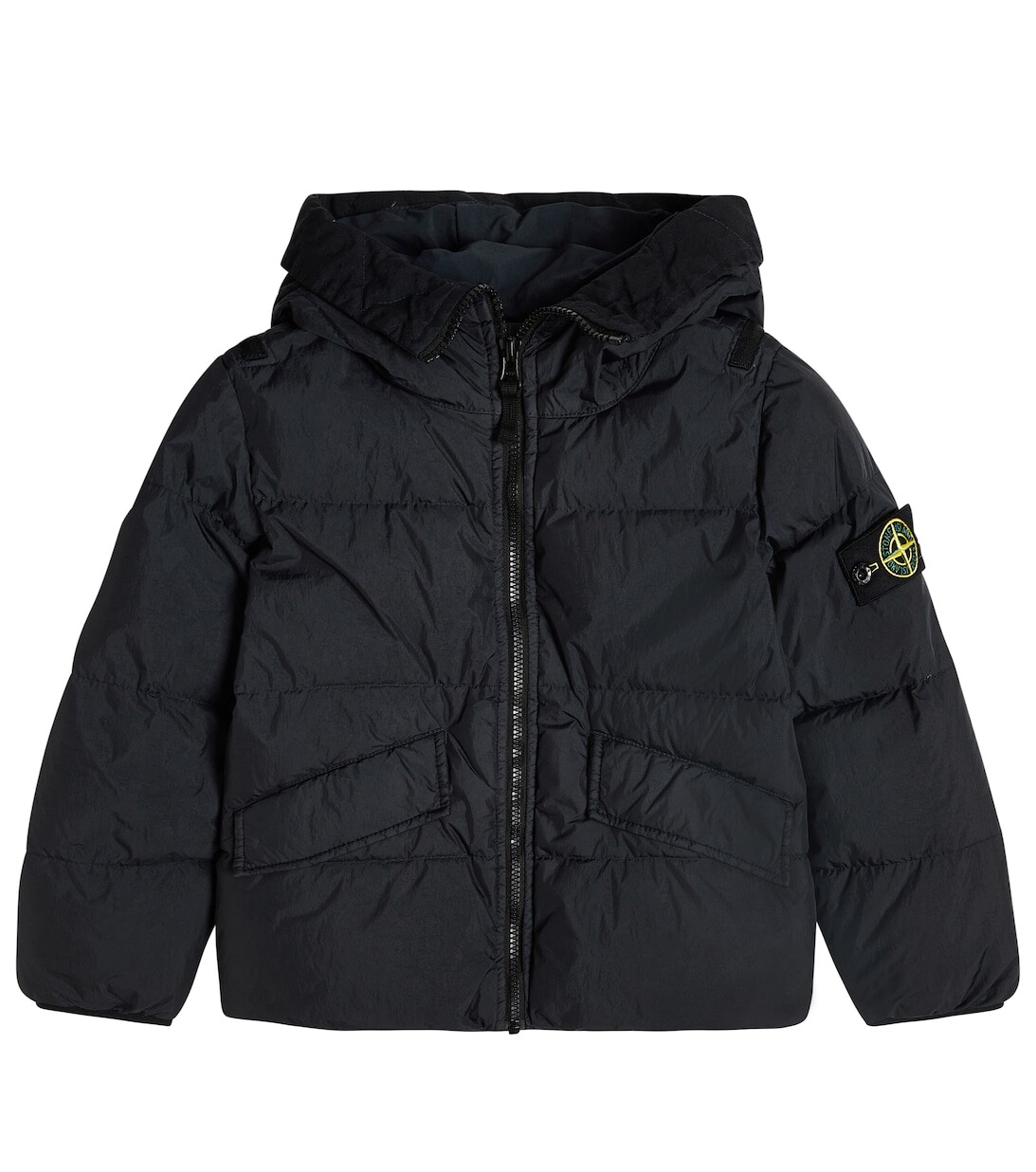 Пуховик с нашивкой-логотипом Stone Island Junior, синий