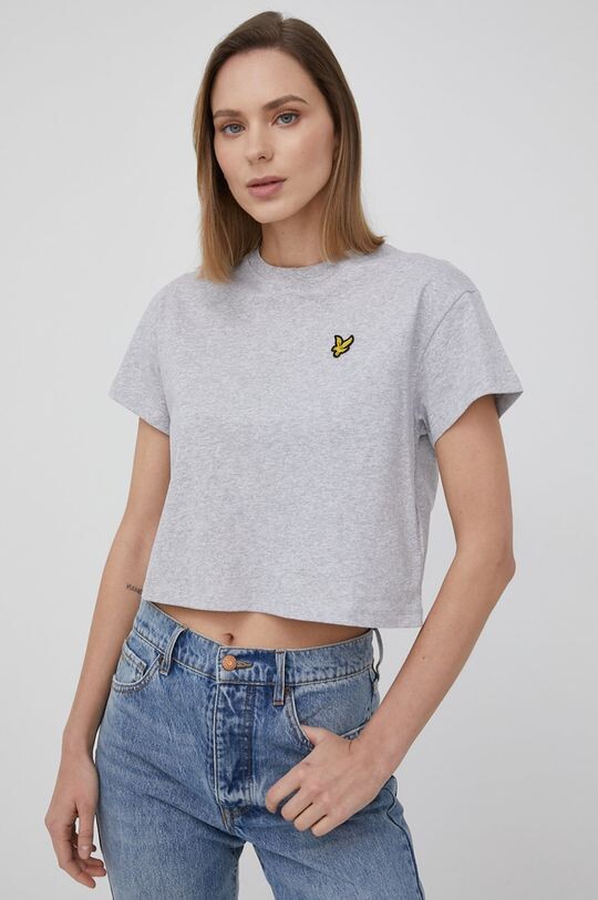 

Хлопковая футболка Lyle & Scott, серый