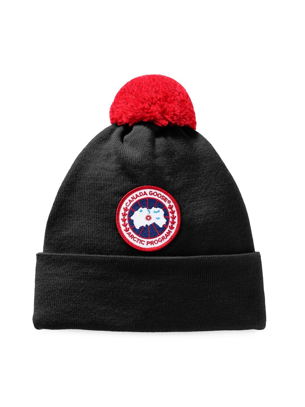

Шапка с помпоном с логотипом Little Kids Canada Goose, черный