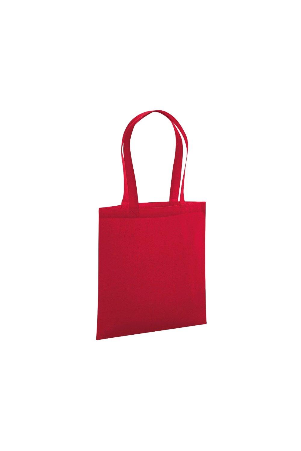 Большая сумка-тоут премиум-класса из органического хлопка Westford Mill, красный