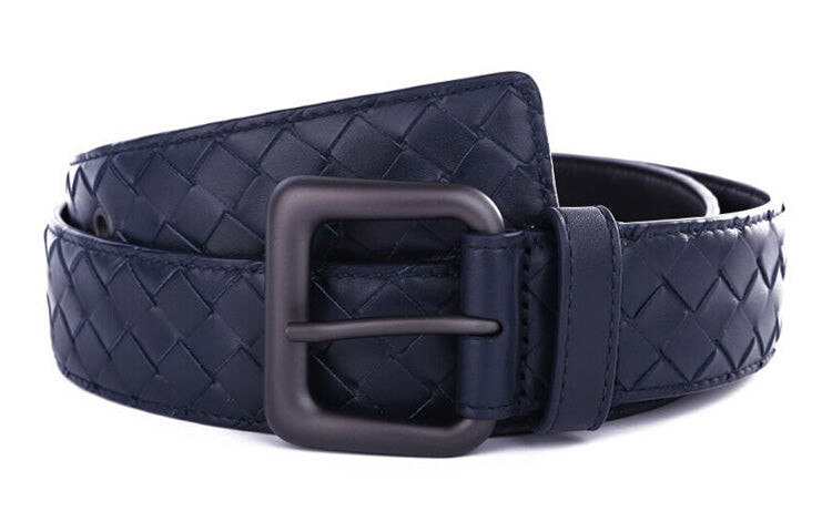 

Ремень кожаный мужской Bottega Veneta, темно-синий