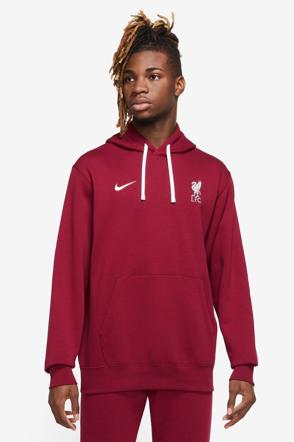 

Пуловер с капюшоном из флиса Liverpool FC Club Nike, красный