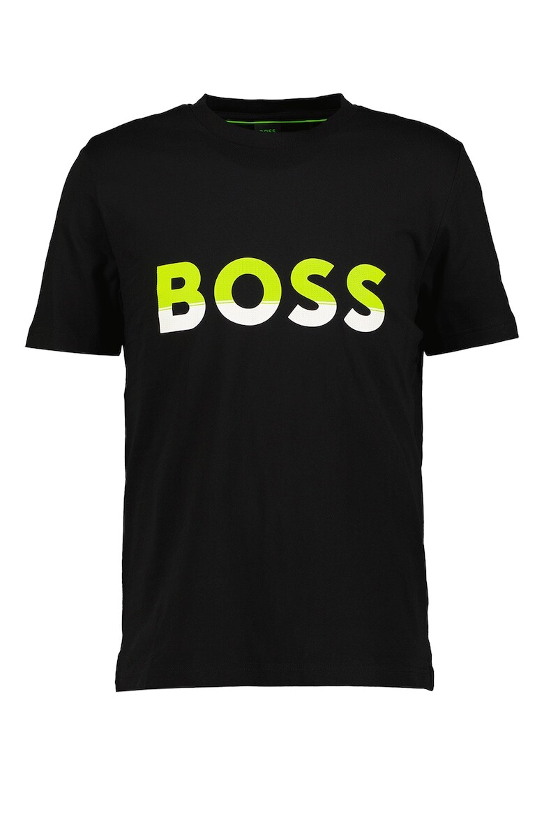 

Хлопковая футболка с логотипом Boss, зеленый
