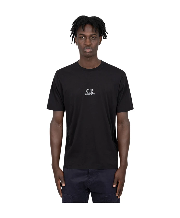 

Хлопковая футболка обычного кроя C.P. Company, черный