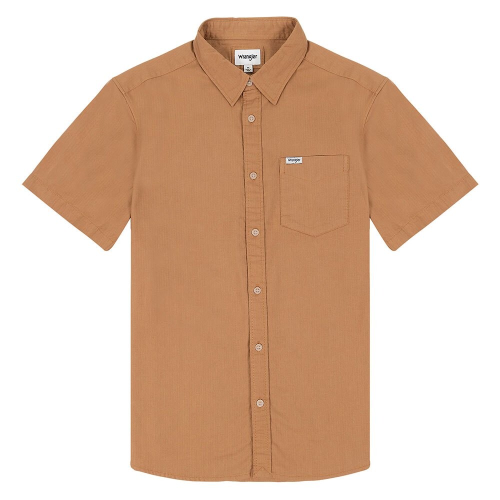

Рубашка с коротким рукавом Wrangler 1 Pocket Regular Fit, коричневый