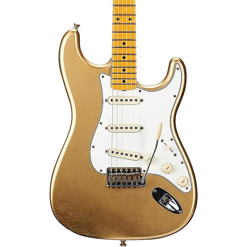 

Электрогитара Fender Custom Shop Postmodern Stratocaster Journeyman Relic Maple Fingerboard Electric Guitar Aztec Gold