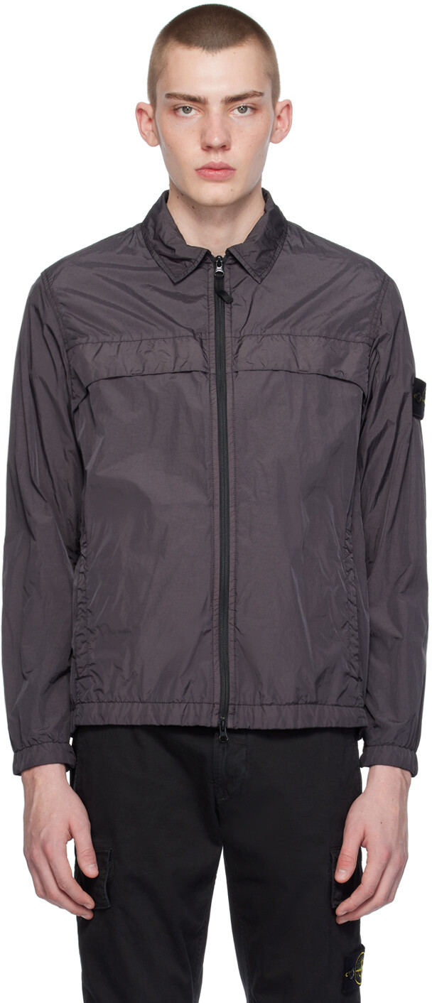 

Серая куртка, окрашенная в готовую одежду Stone Island