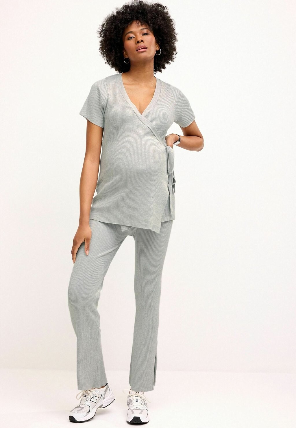 

Базовая футболка Maternity Wrap Regular Fit Next, цвет grey