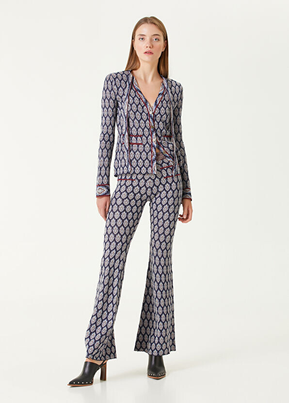 

Трикотажные брюки с узором Etro, голубой