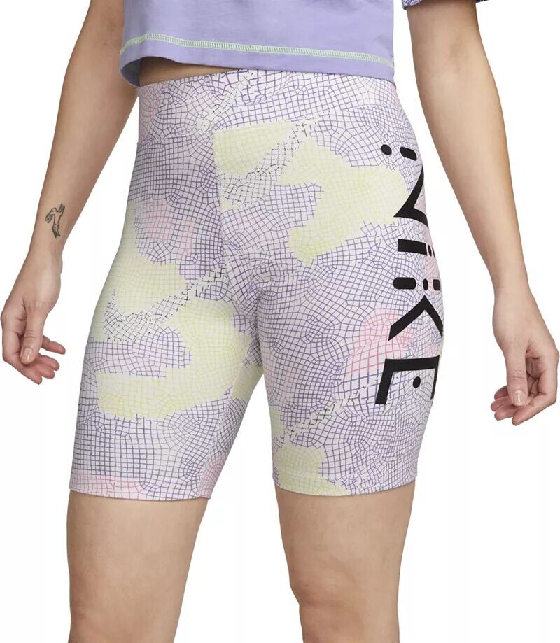 

Женские байкерские шорты Nike Serena Williams Design с высокой талией и принтом (8 дюймов)