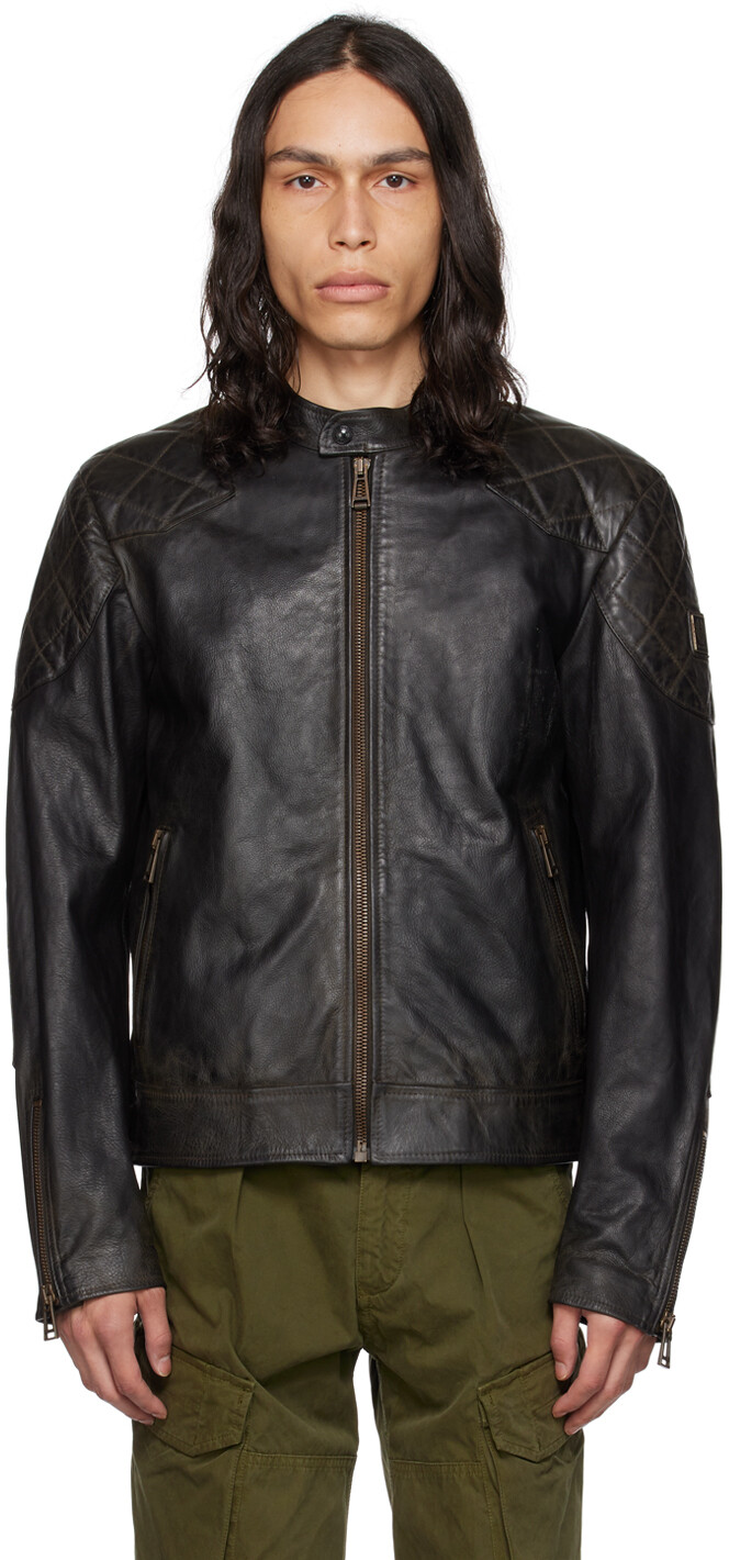 

Черная кожаная куртка Belstaff Legacy Outlaw, Черный