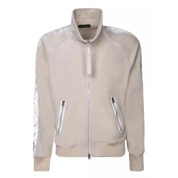 

Футболка full-zip sweatshirt Tom Ford, бежевый