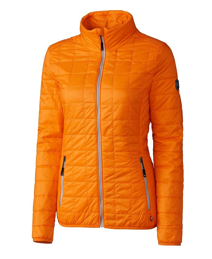 Женская утепленная куртка-пуховик Rainier PrimaLoft с полной молнией Cutter & Buck, оранжевый женская утепленная куртка пуховик mission ridge repreve eco cutter