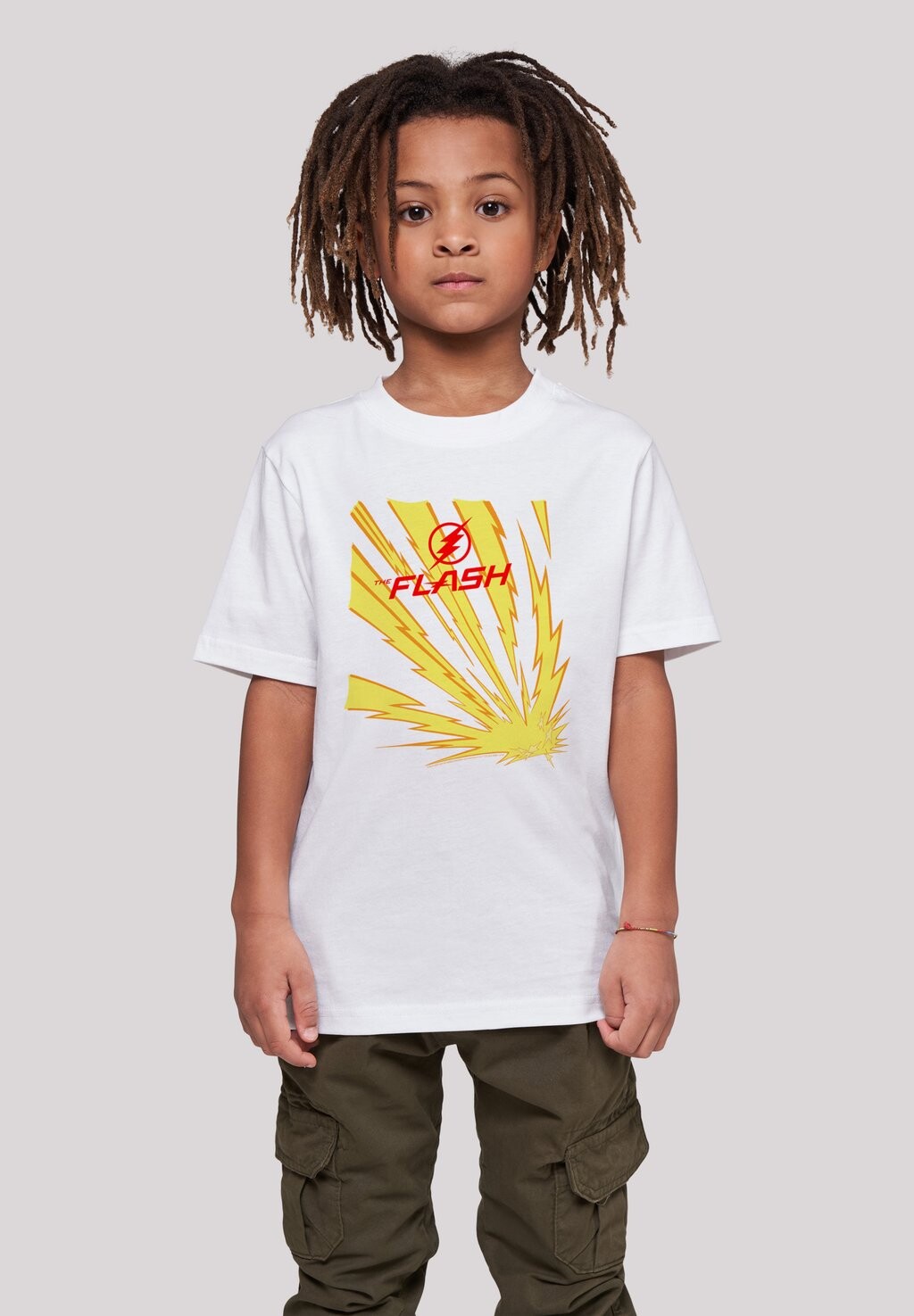 

Футболка с принтом DC COMICS THE FLASH LIGHTNING BOLTS F4NT4STIC, цвет white
