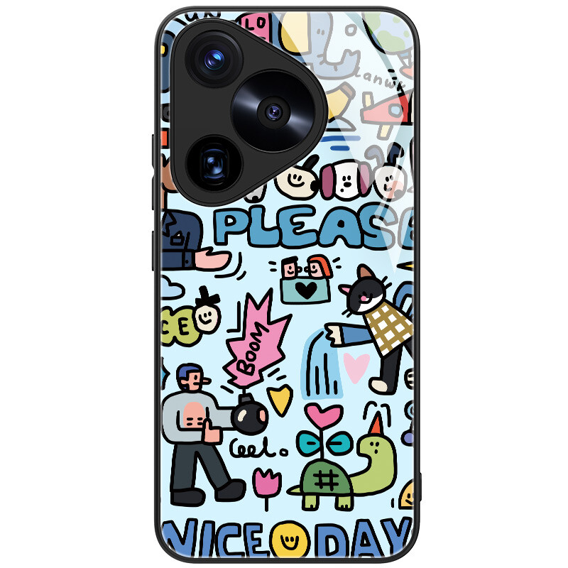 

Чехол для телефона Lanwk, Funny Duck Zoo Ultra-thin drop-proof glass case