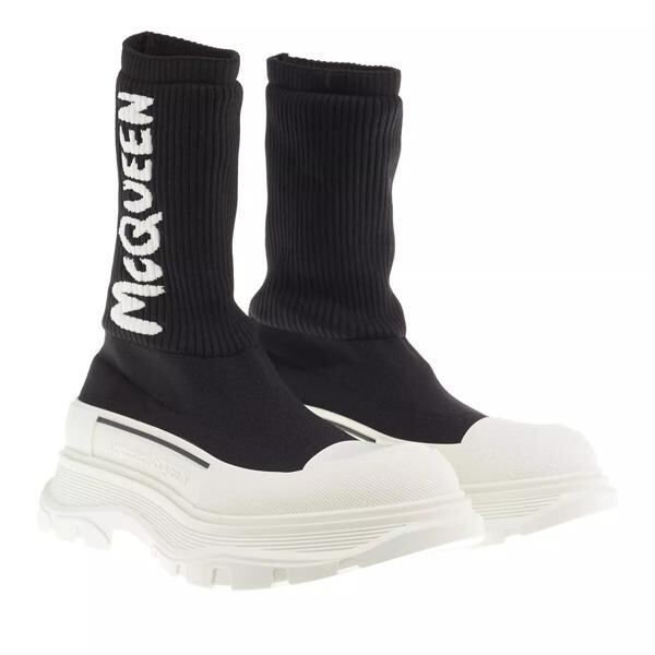 

Кроссовки knit tread slick boot black/white Alexander Mcqueen, черный