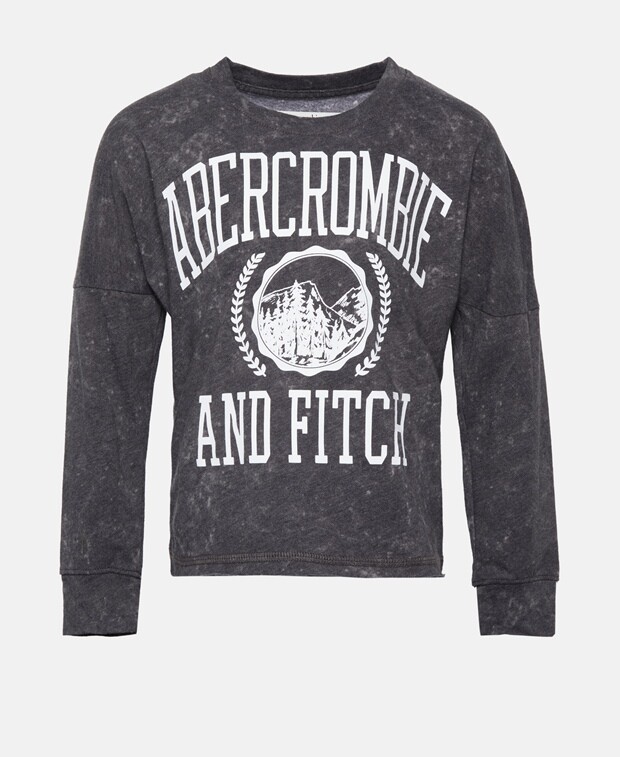 

Топ с длинными рукавами Abercrombie, черный