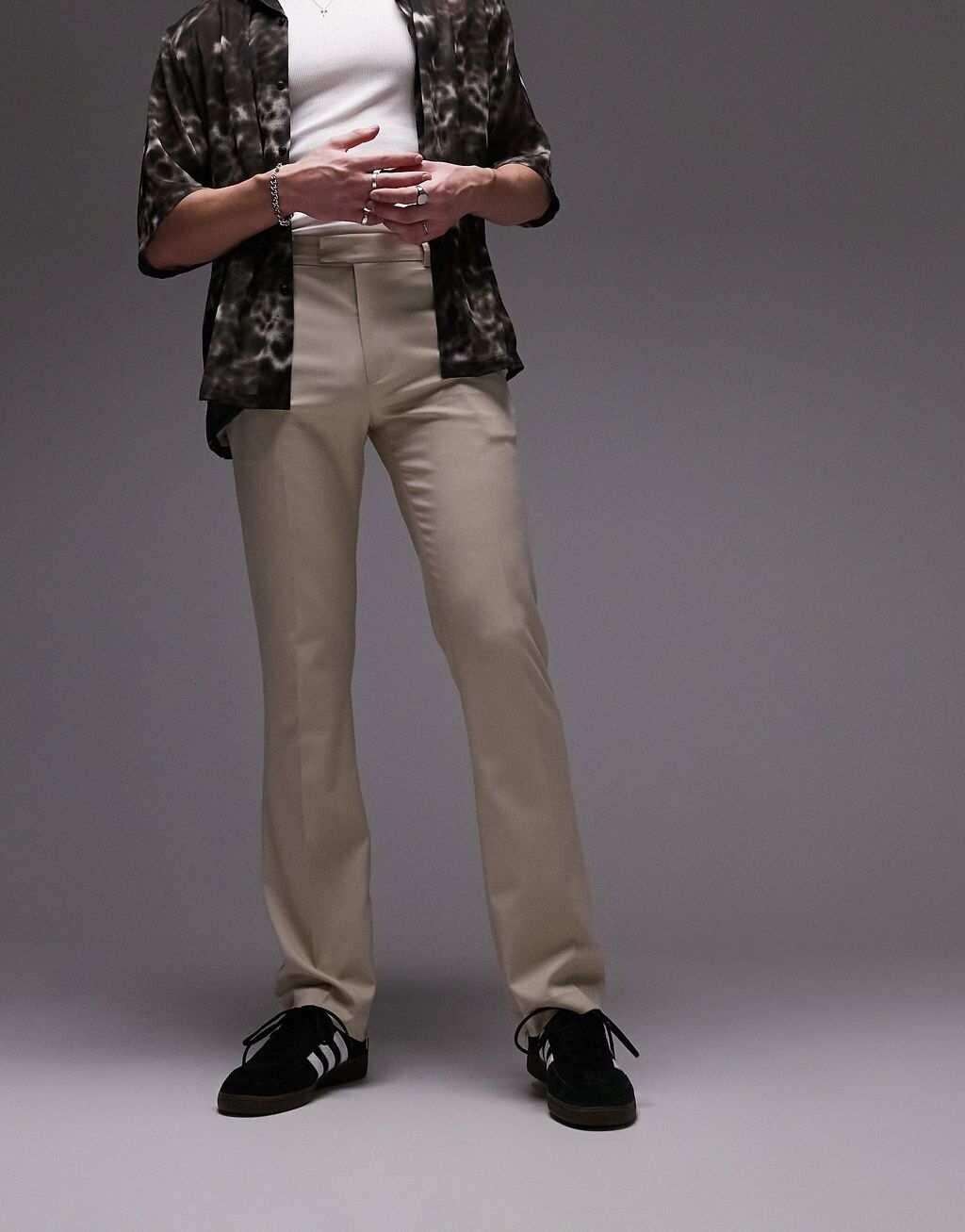 

Элегантные прямые брюки-клеш Topman