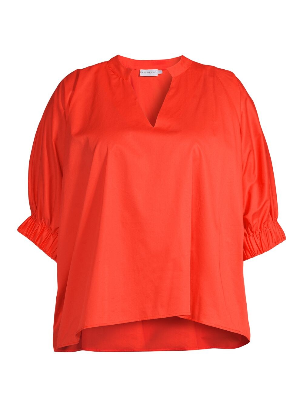 

Блузка Medina с разрезом на горловине Harshman, Plus Size, коралловый