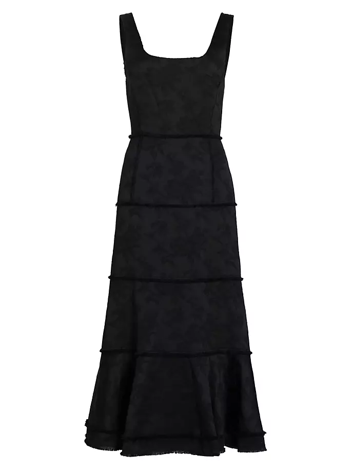 Расклешенное платье-миди Corina Alexis, цвет noir brocade
