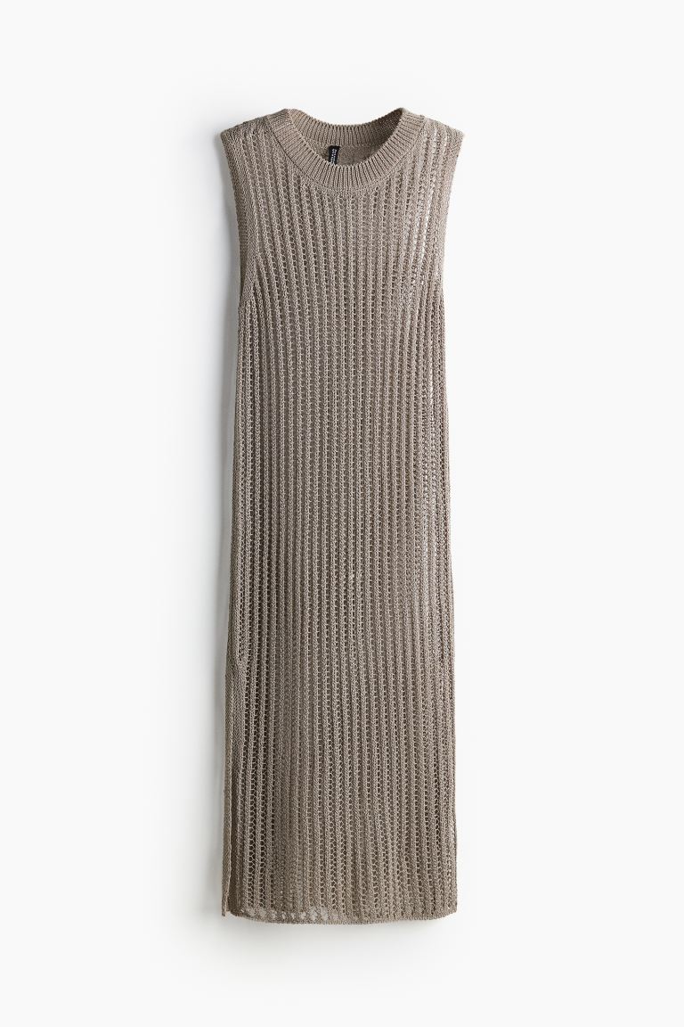 Вязаное платье лесенкой H&M, серый