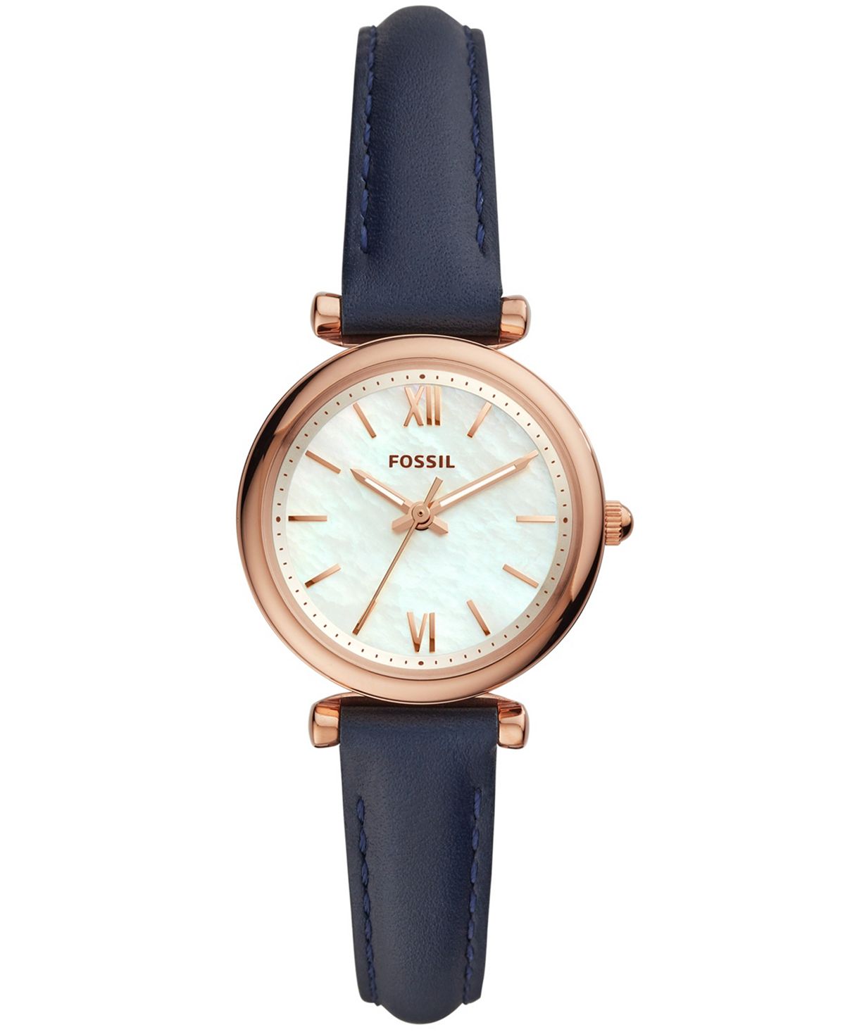 цена Женские мини-часы Carlie с кожаным ремешком, 28 мм Fossil