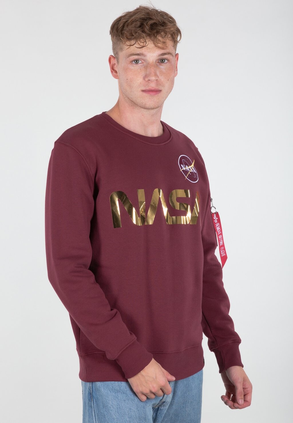 

Толстовка с капюшоном Alpha Industries, бордовый