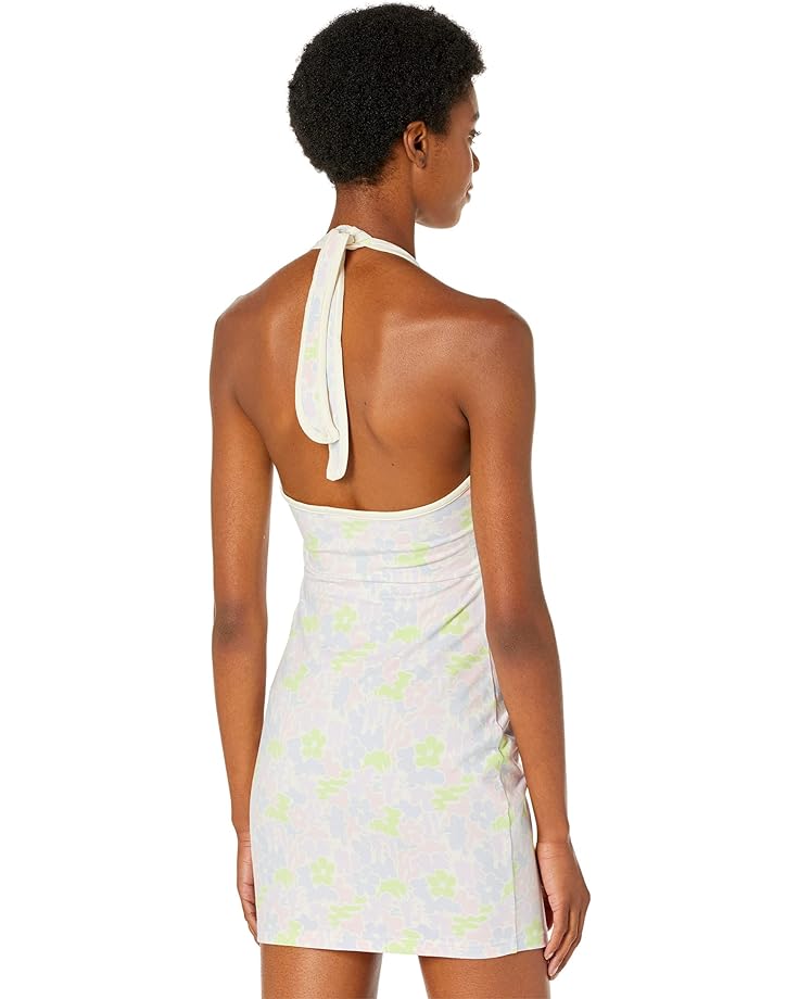 цена Платье PUMA Classics Summer Resort All Over Print Halterneck Dress, цвет Pristine/All Over Print