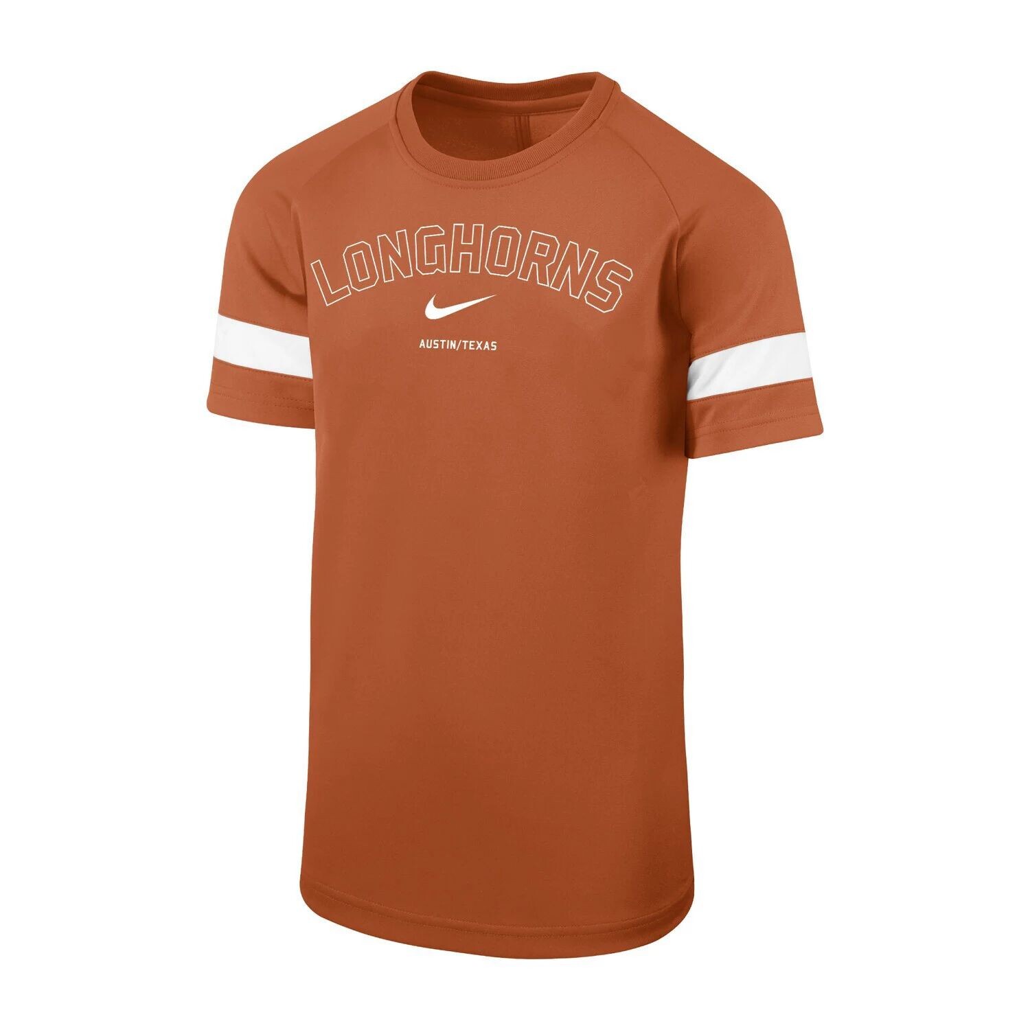 

Молодежная футболка Nike Texas Orange Texas Longhorns Academy в полоску с рукавами Nike