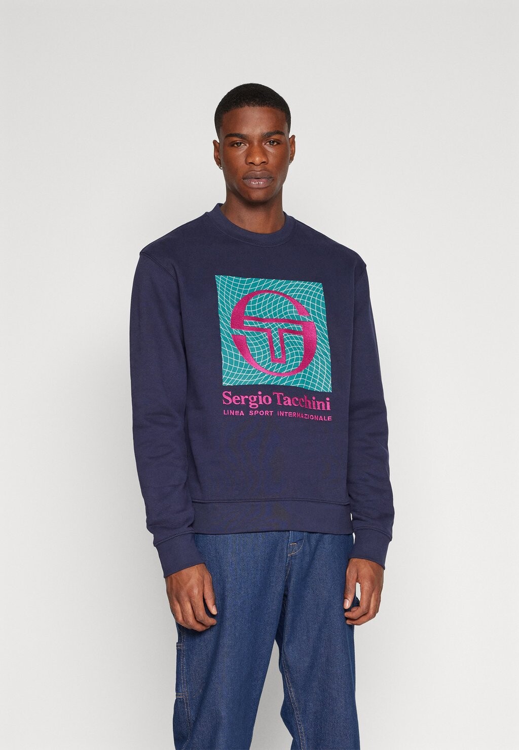 

Толстовка Sergio Tacchini WARP CREWNECK, цвет maritime blue
