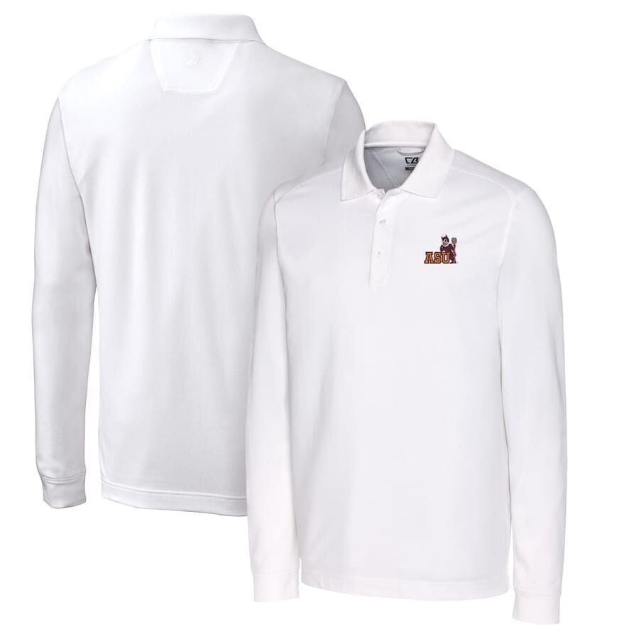 

Поло с длинным рукавом Cutter & Buck Arizona State Sun Devils, белый