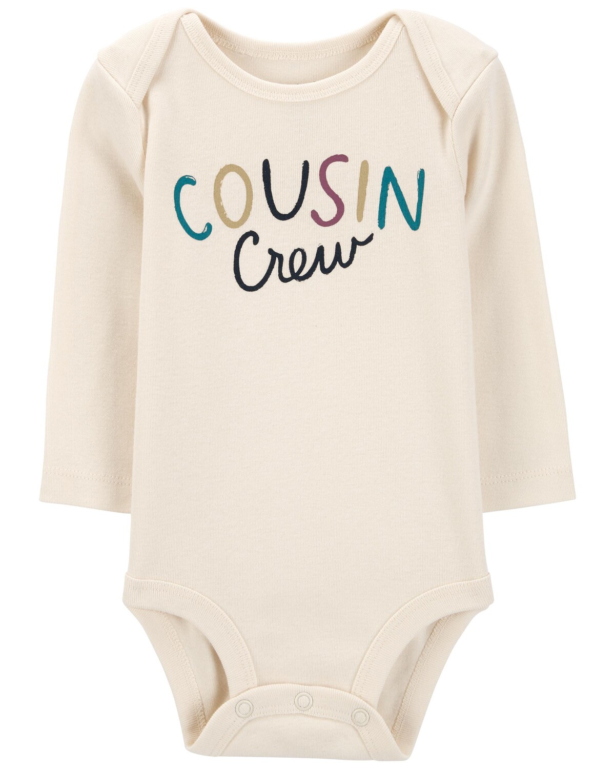 

Боди Baby Cousin Crew с длинными рукавами Carter's, слоновая кость