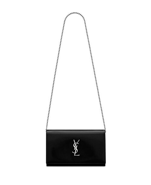 

Кожаный кошелек Cassandre с цепочкой Saint Laurent, цвет Black
