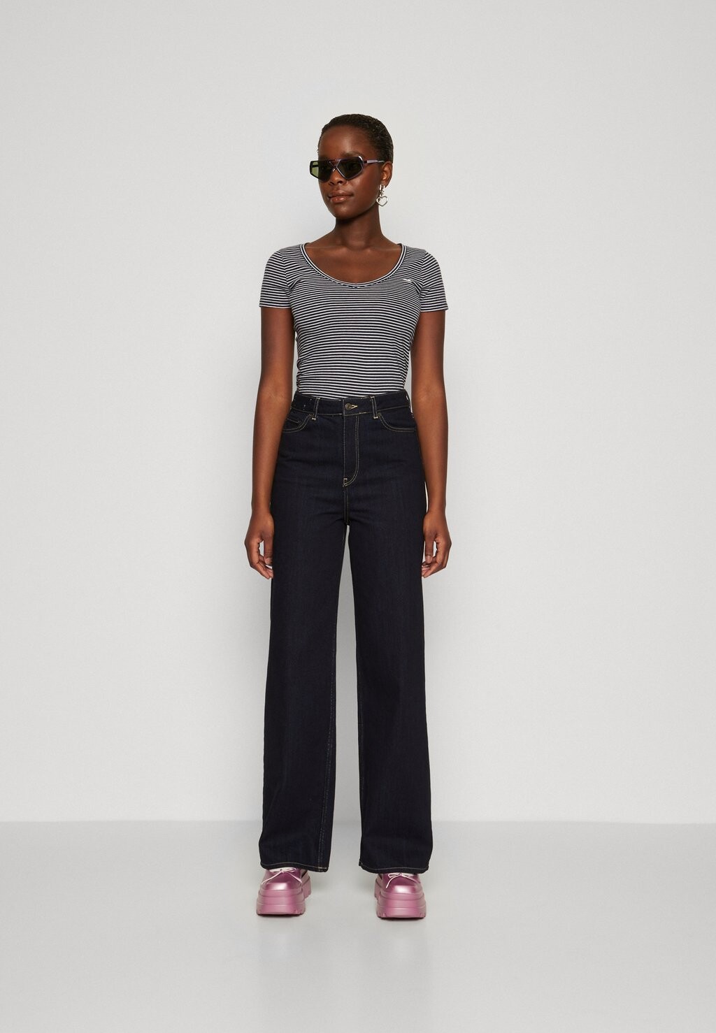 

Футболка с принтом SLIM 3 PACK Hollister Co., цвет white/navy