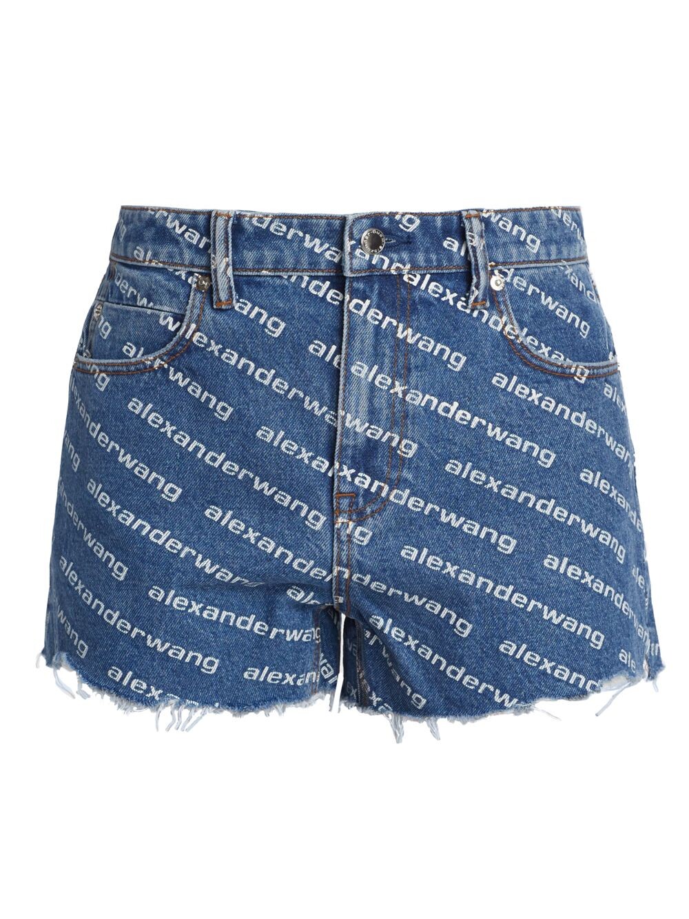 

Джинсовые шорты с логотипом Bite alexanderwang.t, белый